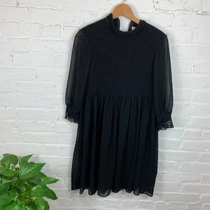 Sandro New Authentic Long Sleeve Dress Black